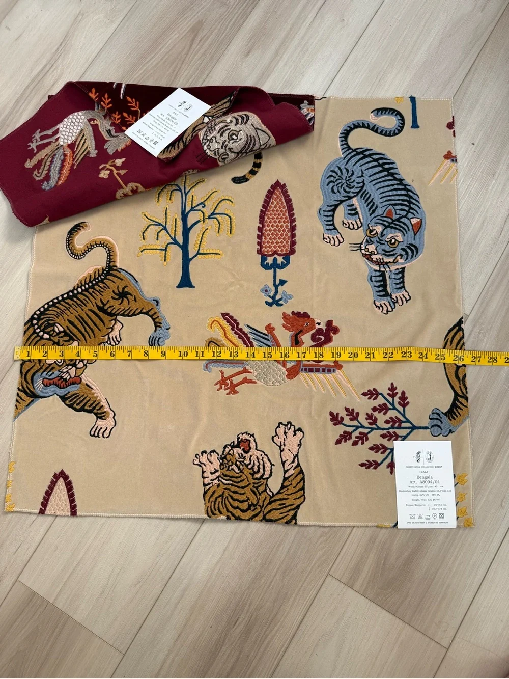 Foresti Bengala A8094 Italian Designer Upholstery Fabric Sample NWT